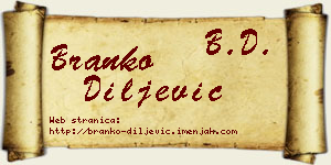 Branko Diljević vizit kartica